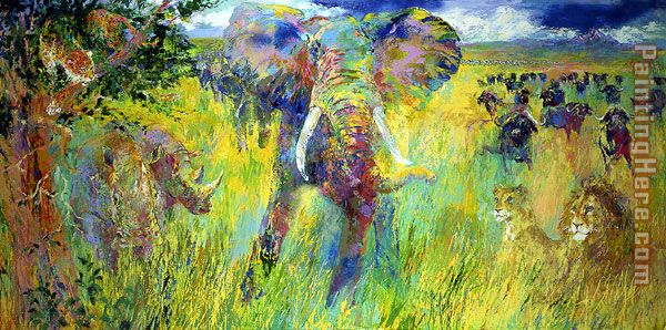 The Big Five painting - Leroy Neiman The Big Five art painting
